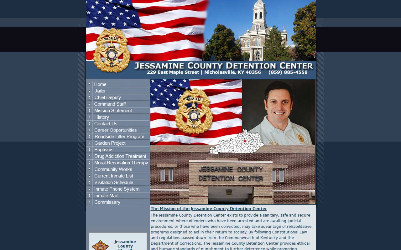 Jessamine County arrest history and detention center inmate list