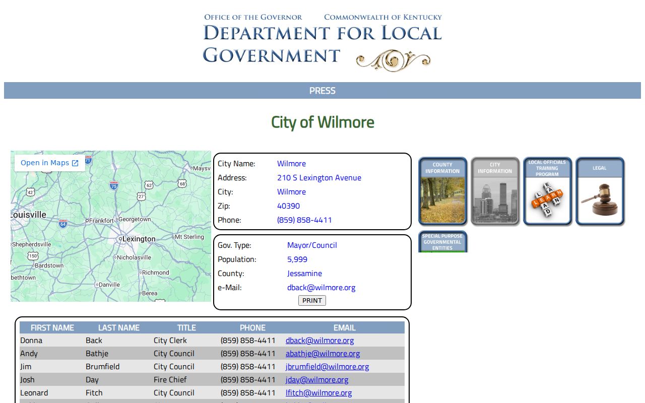 Keene criminal history and Kentucky official city profile context