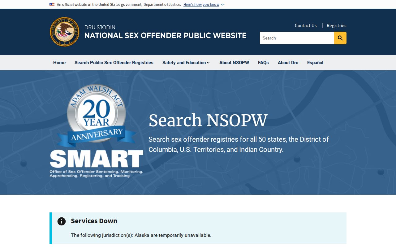 Jessamine County sex offender check through the national registry search