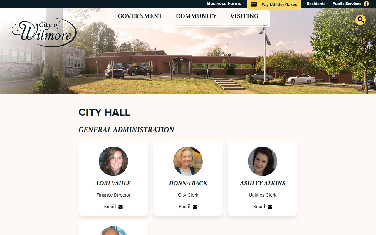 Wilmore criminal history requests through official Wilmore City Hall