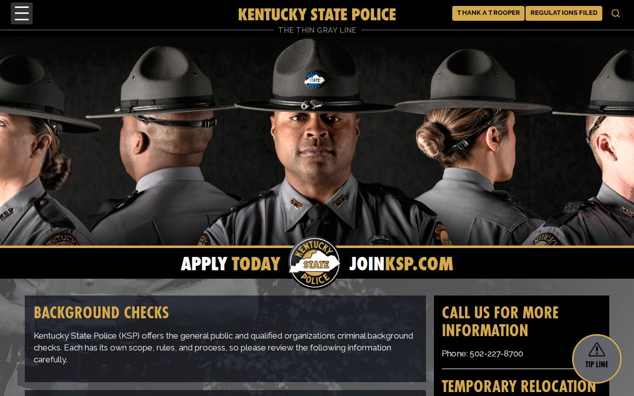 Jessamine County criminal history through Kentucky State Police